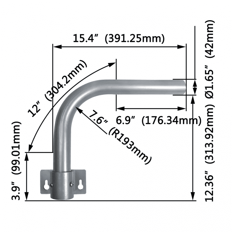 Support Wood Pole and Wall Adapter - Brightway LED Lighting