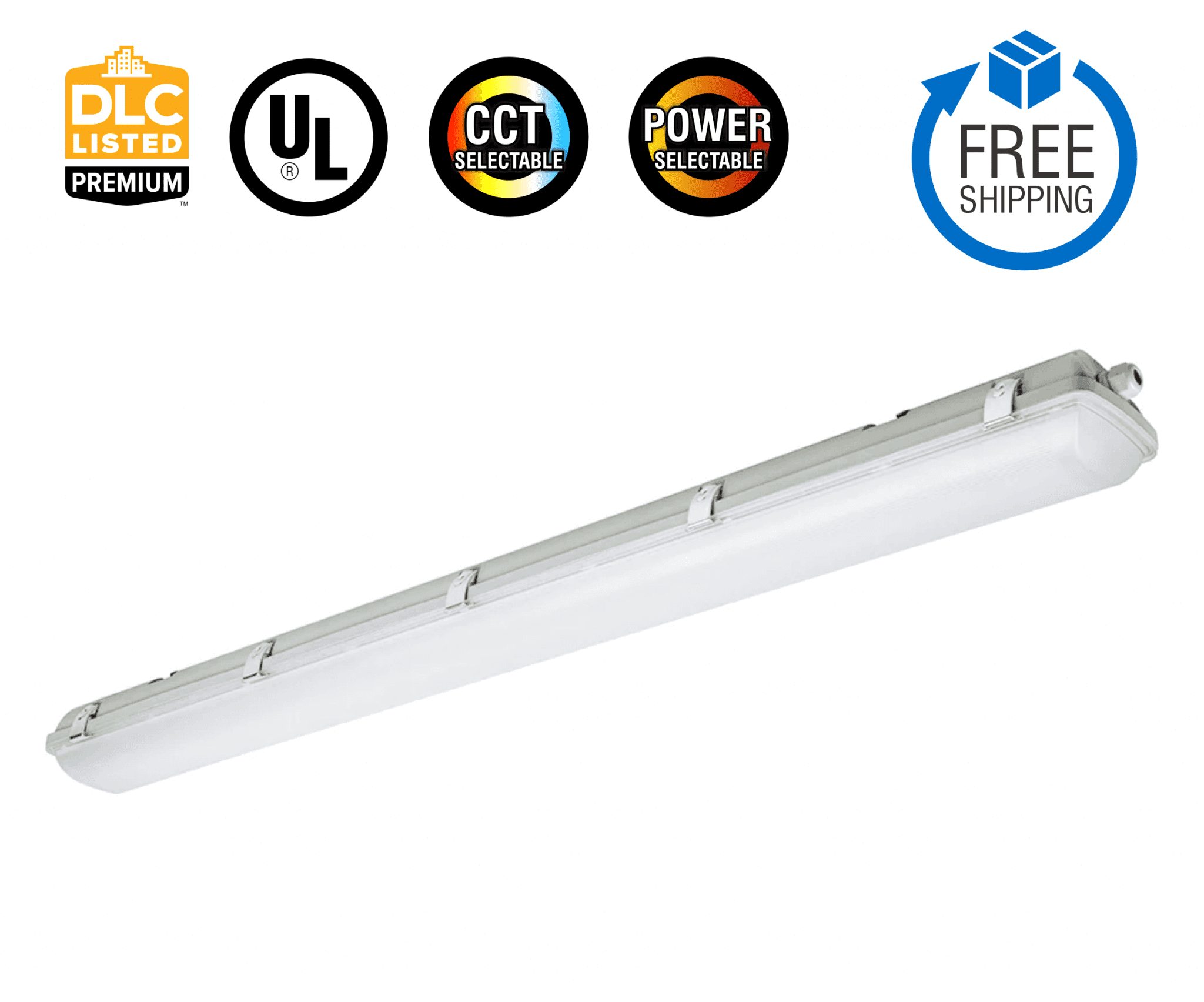 Selectable 4FT LED Vapor Tight Light AC120 277V Brightway LED Lighting