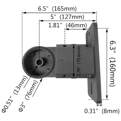 White Wall-Mount Flag Pole Bracket – Fits 22' Flagpole With 1.83