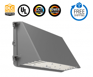 40/60/80W Tunable LED Wall Pack, 35/40/50K CCT, AC120-277V, 0-10V Dimmable
