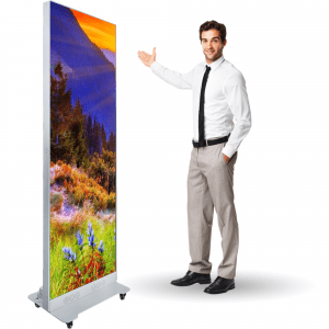 1.86mm Indoor Foldable Front Service Poster LED Display - 344x1032 Resolution