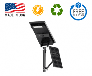 Solar Powered LED Street Light With Booster - 5000lm MADE IN USA