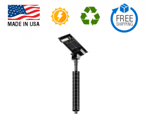 Solar Powered LED Street Light Vertical Booster - 6000lm MADE IN USA